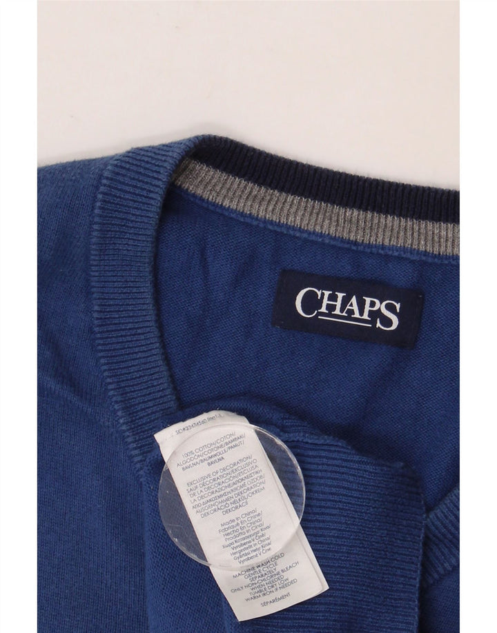 CHAPS Mens Vest Tank Top XL Blue Cotton