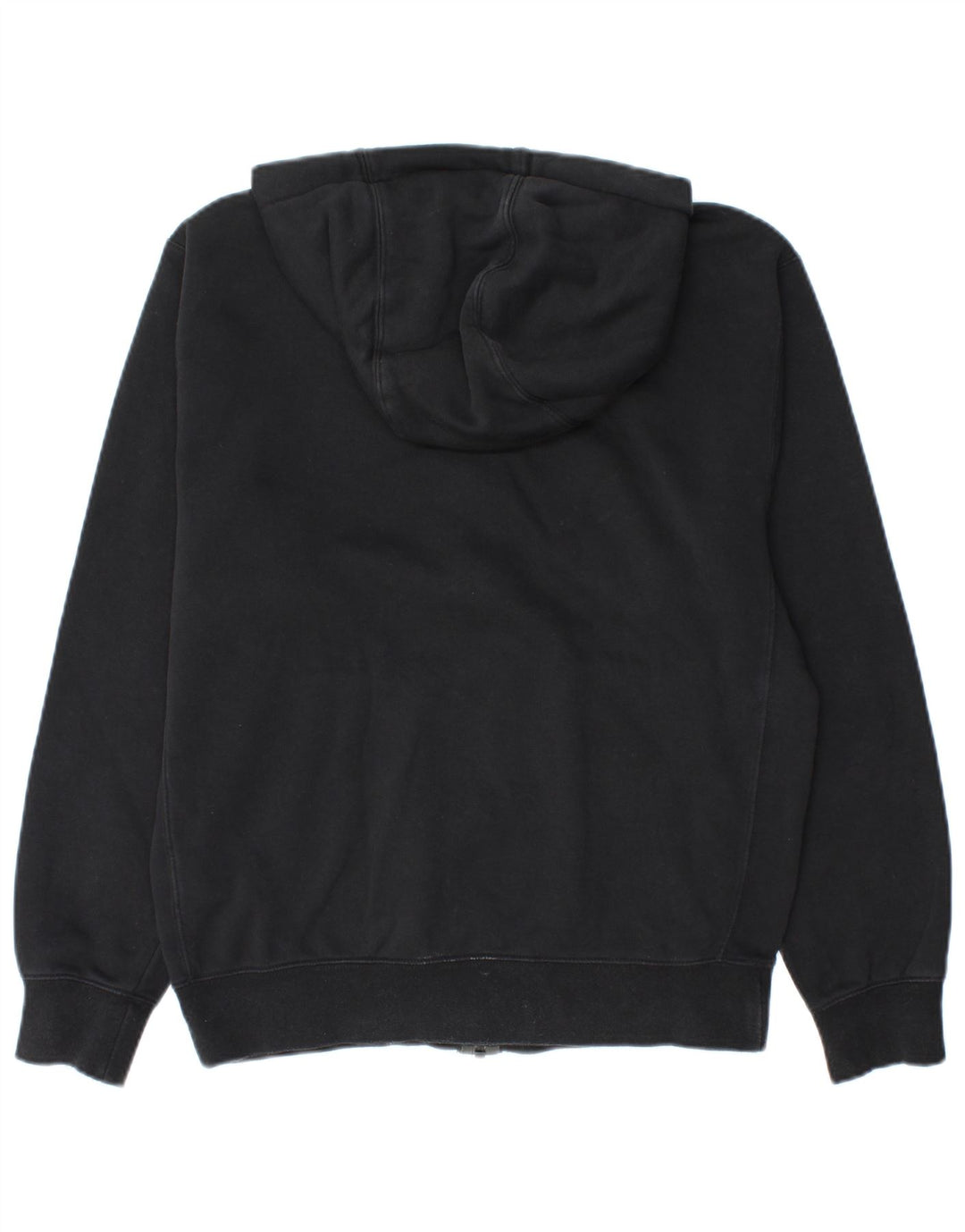 NIKE Mens Zip Hoodie Sweater Small Black Cotton