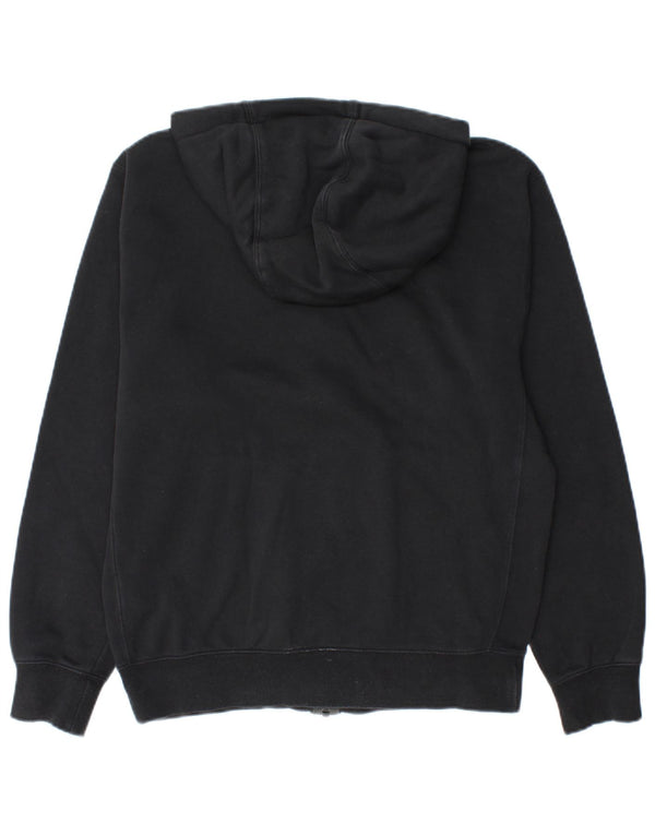 NIKE Mens Zip Hoodie Sweater Small Black Cotton