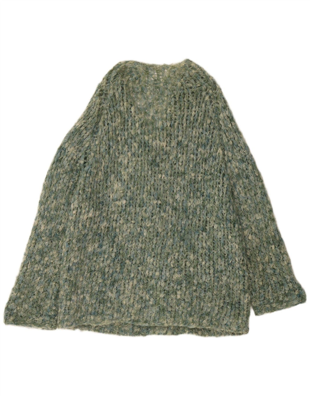 VINTAGE Womens Longline Cardigan Sweater UK 18 XL Green