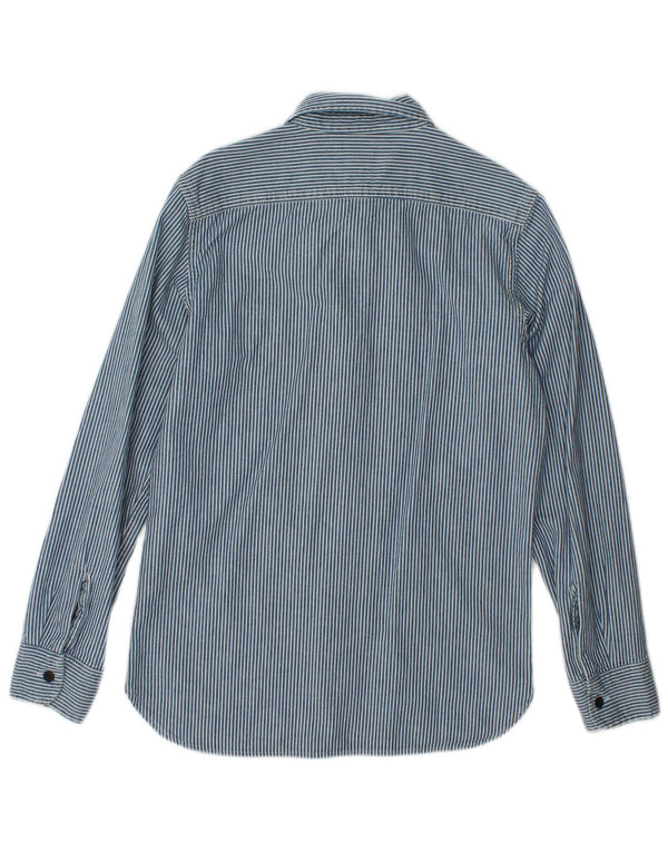 Levi's Mens Anbass Relaxed Fit Shirt 2XS Blue Striped Cotton