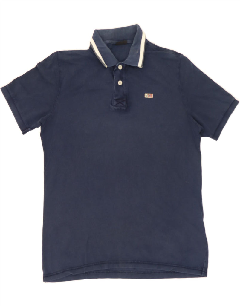 NAPAPIJRI Mens Polo Shirt Medium Navy Blue Cotton Vintage Napapijri and Second-Hand Napapijri from Messina Hembry 