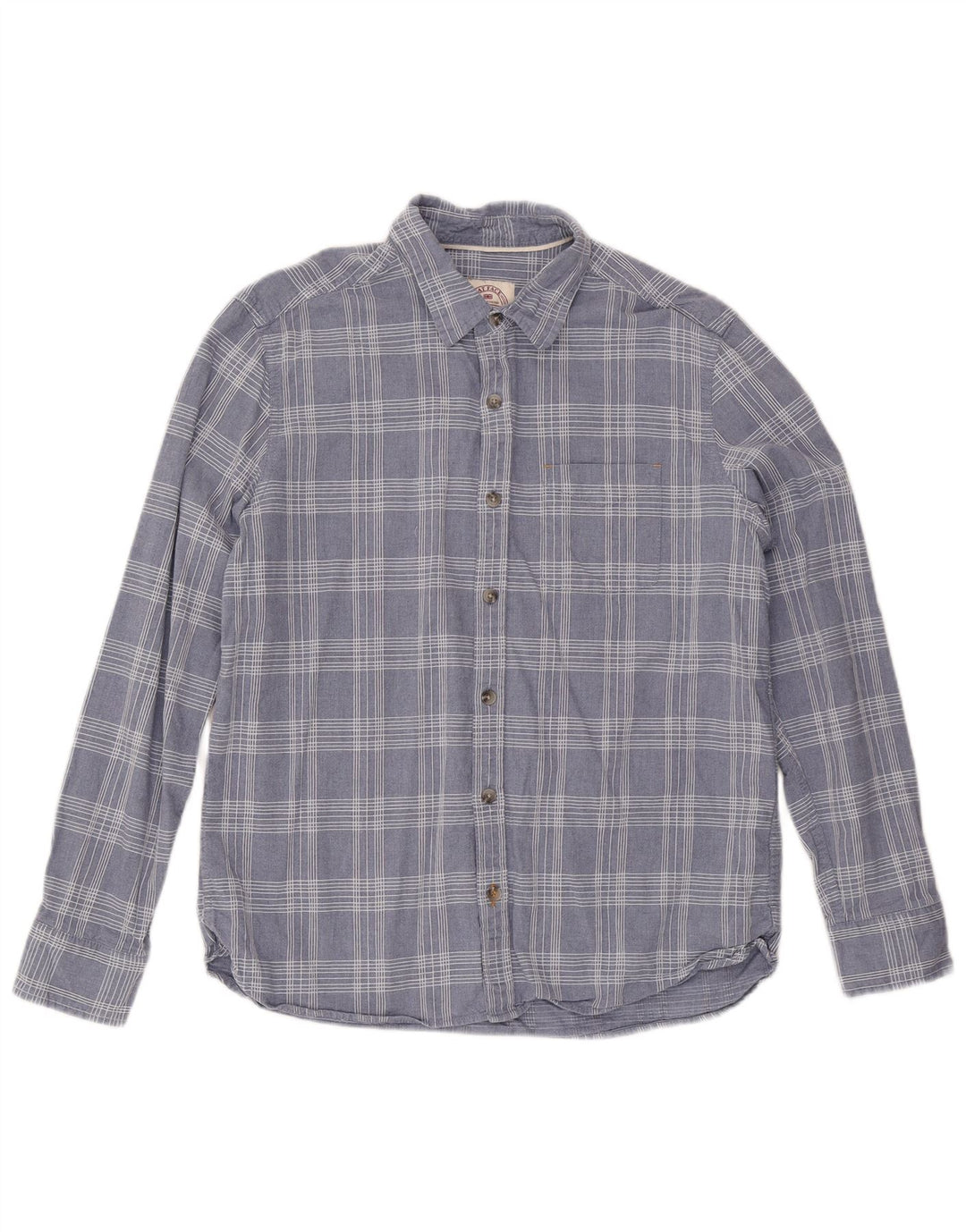 Fat Face Mens Shirt Large Blue Check Cotton