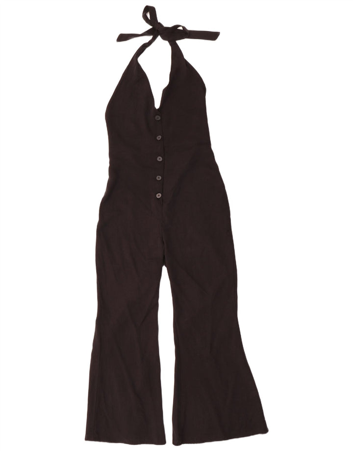 Zara Womens Jumpsuit UK 6 XS Black Lyocell