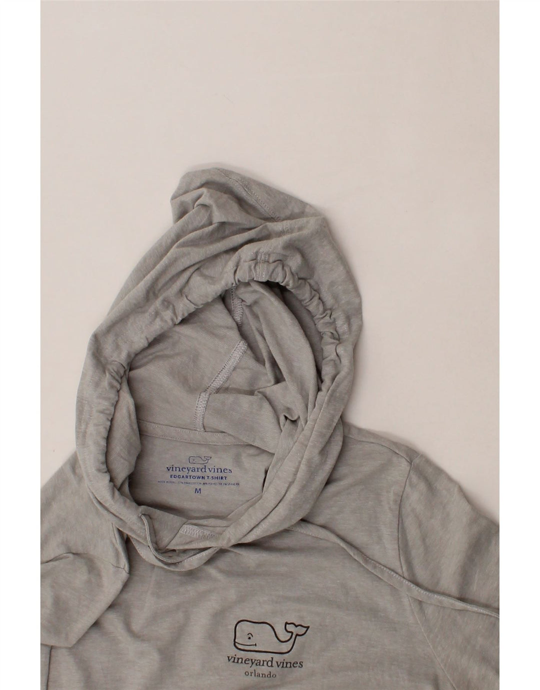 VINEYARD VINES Mens Hooded Graphic Top Long Sleeve Medium Grey Cotton Vintage Vineyard Vines and Second-Hand Vineyard Vines from Messina Hembry 