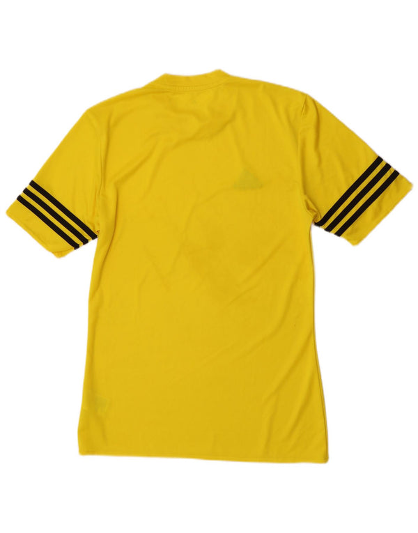 Adidas Mens Climalite T-Shirt Top Small Yellow Polyester
