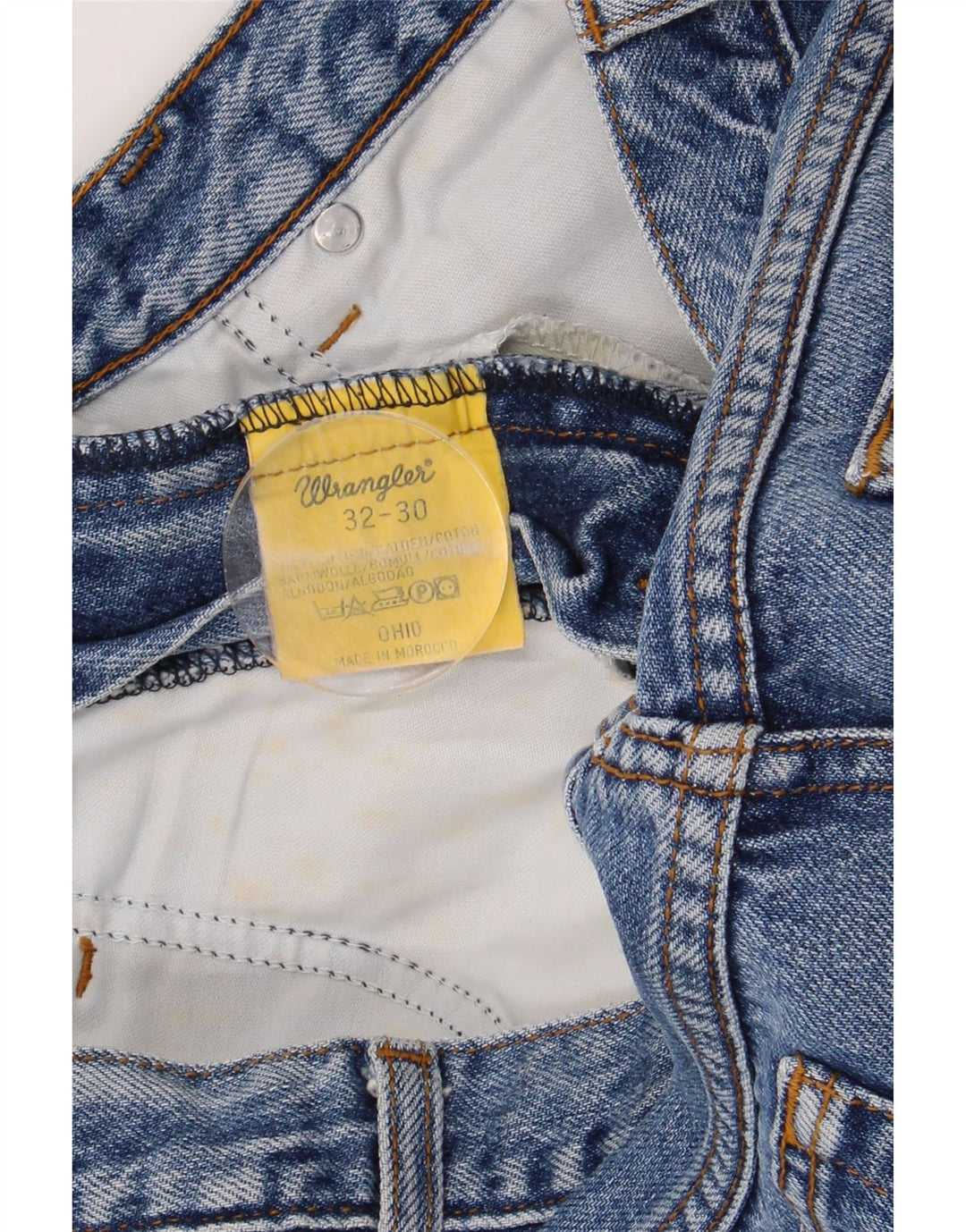 Wrangler Mens Ohio Straight Jeans W32 L30 Blue Cotton