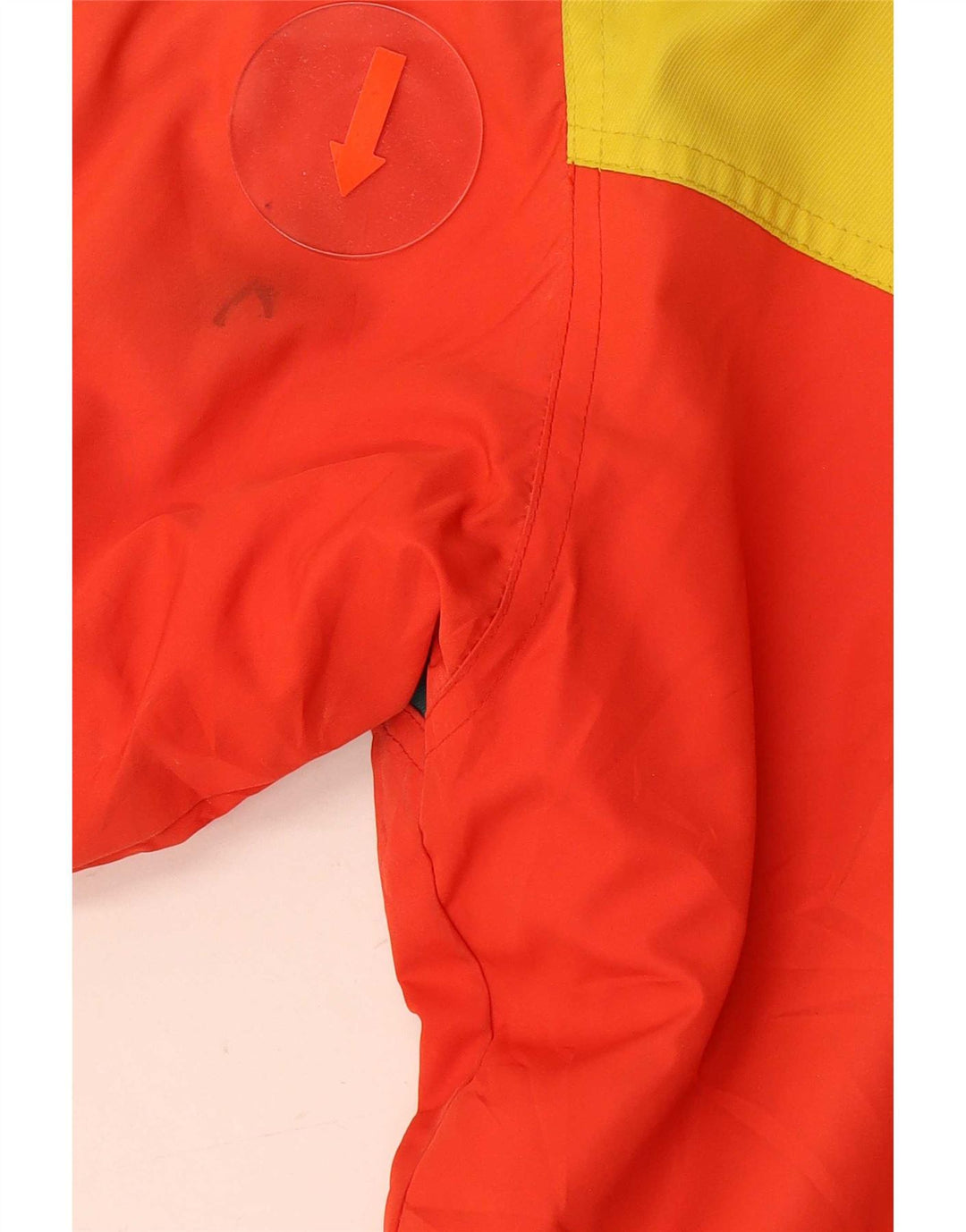 Fila Mens Graphic Ski Jacket IT 50 Large Orange Colourblock Polyester