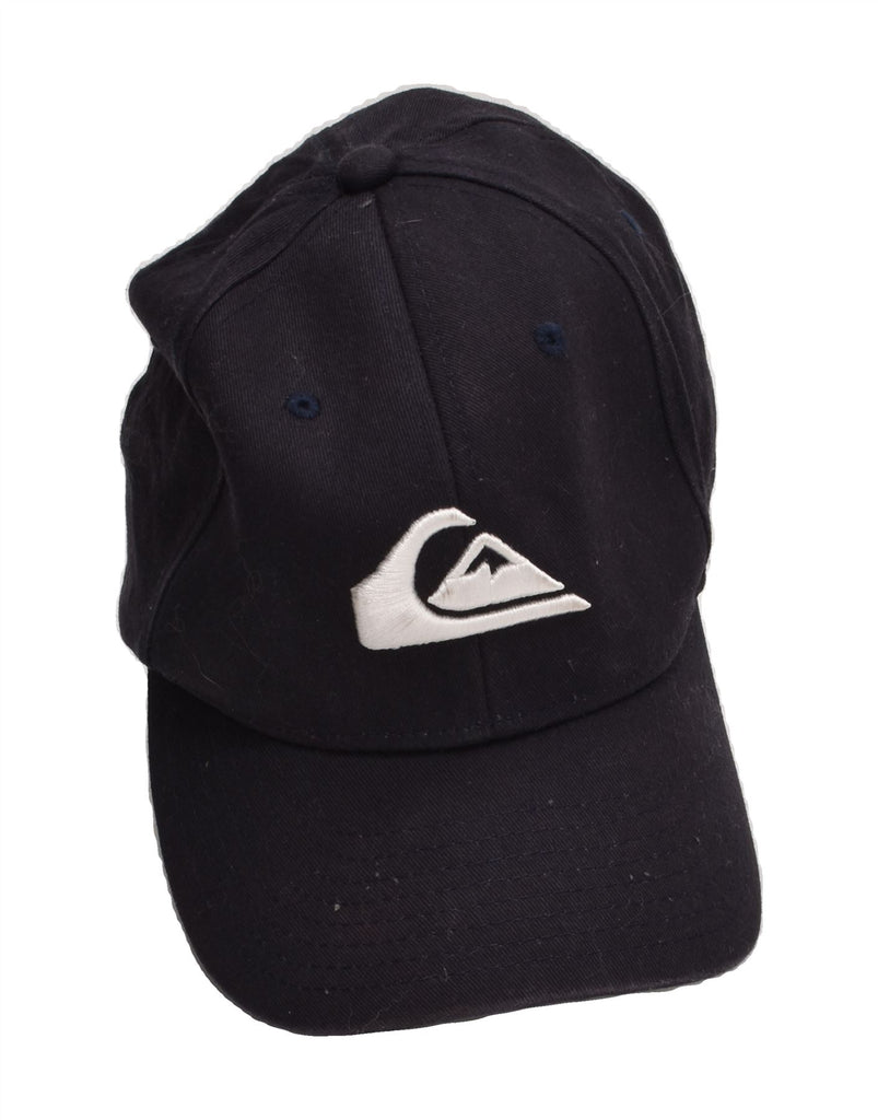 QUIKSILVER Mens Graphic Baseball Cap Size 57 Small Navy Blue | Vintage Quiksilver | Thrift | Second-Hand Quiksilver | Used Clothing | Messina Hembry 