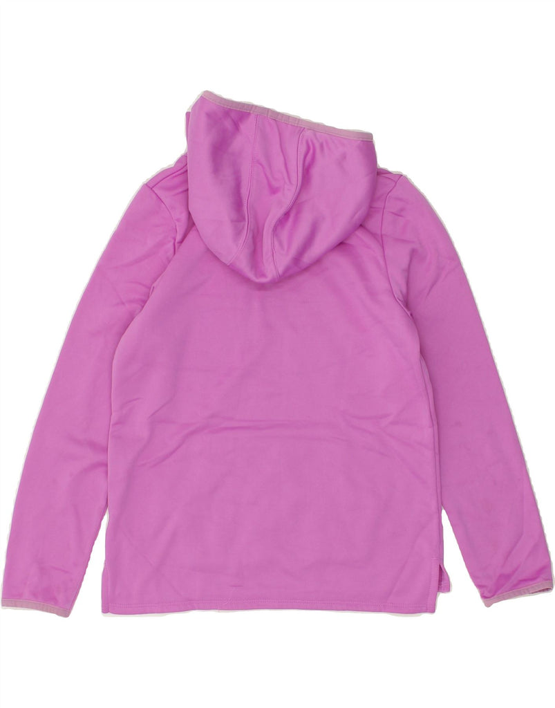 UNDER ARMOUR Girls Graphic Hoodie Jumper 10-11 Years Medium Pink Polyester | Vintage Under Armour | Thrift | Second-Hand Under Armour | Used Clothing | Messina Hembry 