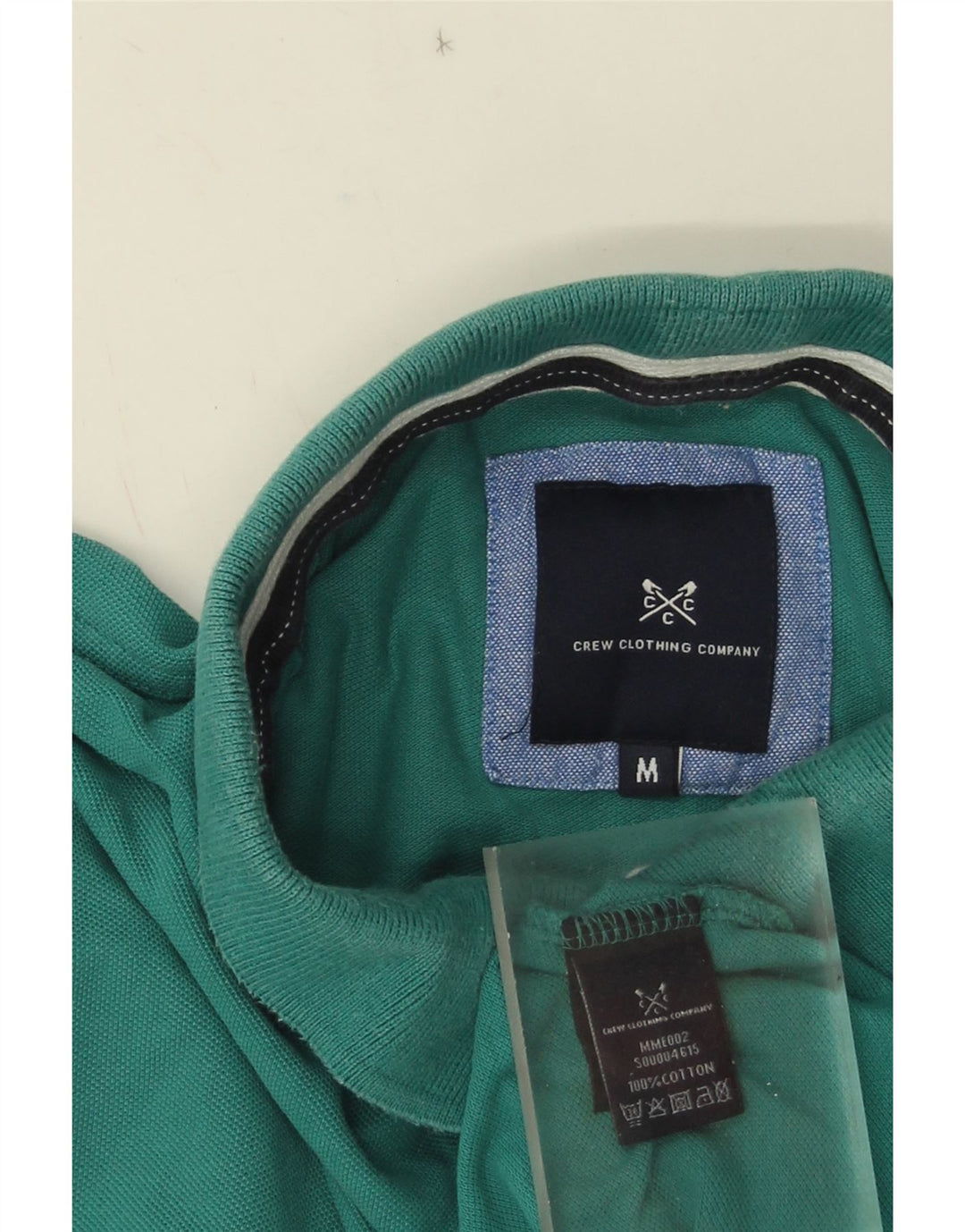 Crew Clothing Mens Polo Shirt Medium Turquoise Cotton
