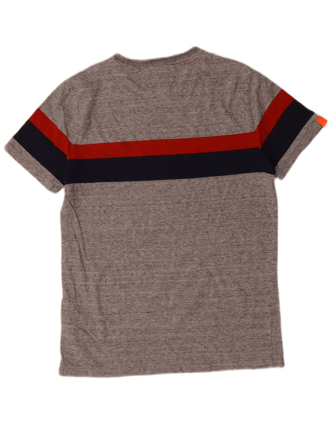 SUPERDRY Mens T-Shirt Top Medium Grey Colourblock Cotton