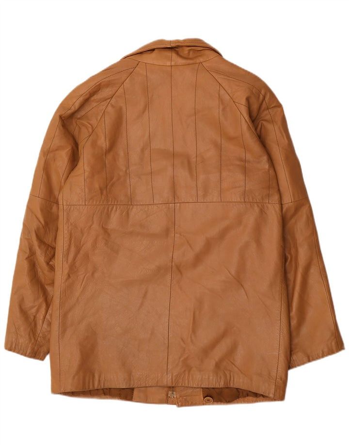 Vintage Mens Leather Jacket IT 48 Medium Brown