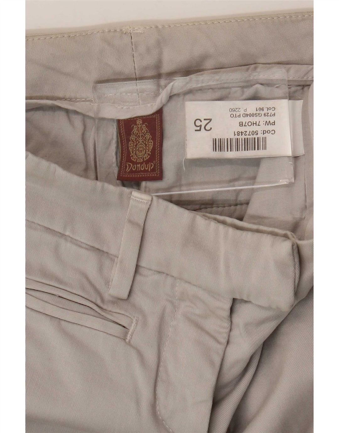 Dondup Womens Slim Chino Trousers W25 L27 Grey Cotton