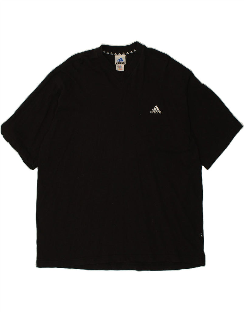 ADIDAS Mens T-Shirt Top UK 48/50 XL Black Cotton | Vintage Adidas | Thrift | Second-Hand Adidas | Used Clothing | Messina Hembry 