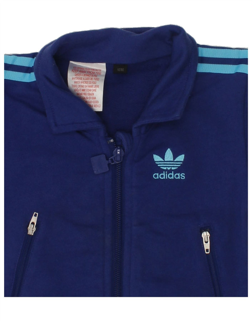 ADIDAS Baby Boys Full Tracksuit 9-12 Months Blue Cotton | Vintage Adidas | Thrift | Second-Hand Adidas | Used Clothing | Messina Hembry 