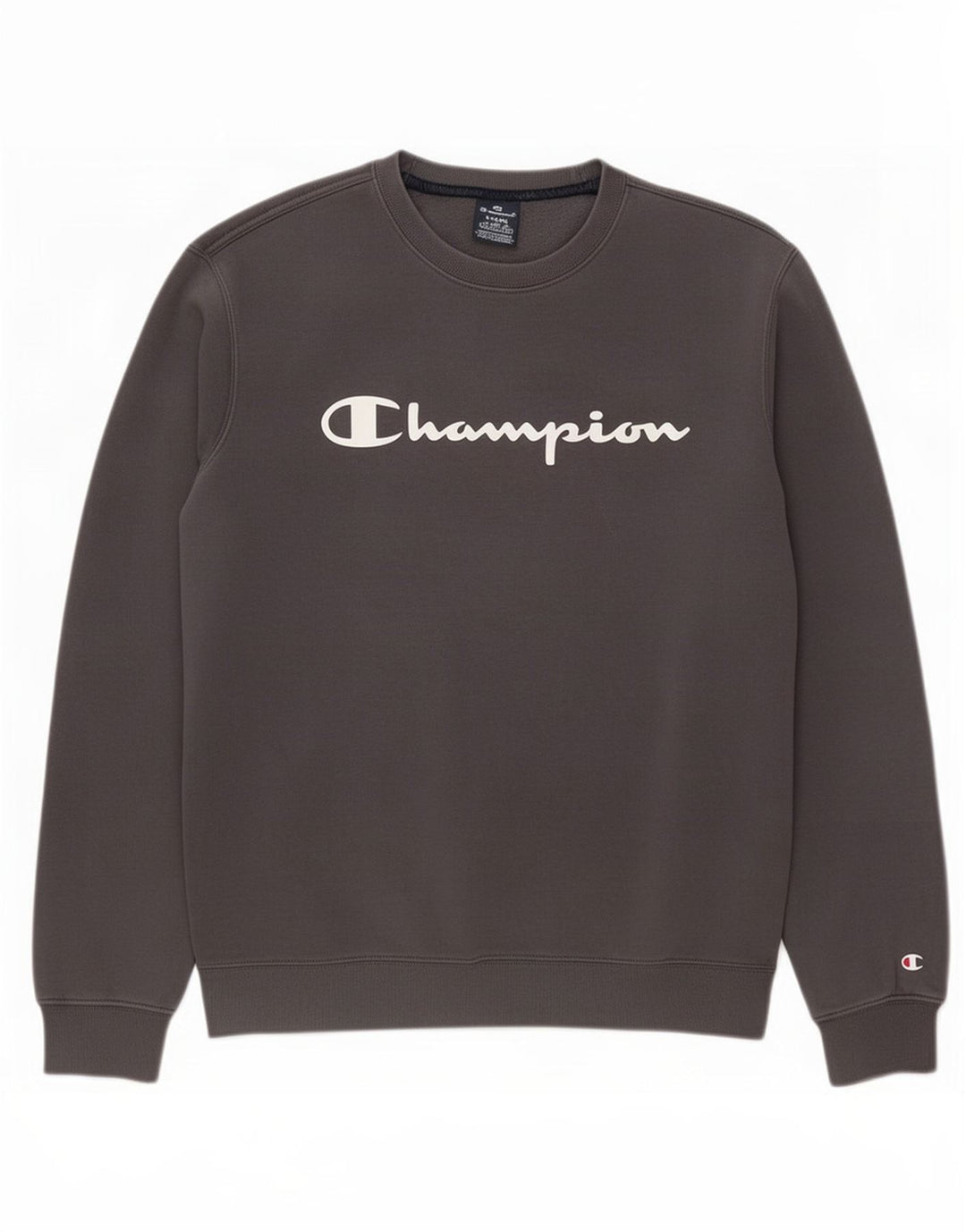 Champion Mens Graphic Sweatshirt Jumper Large Grey Cotton