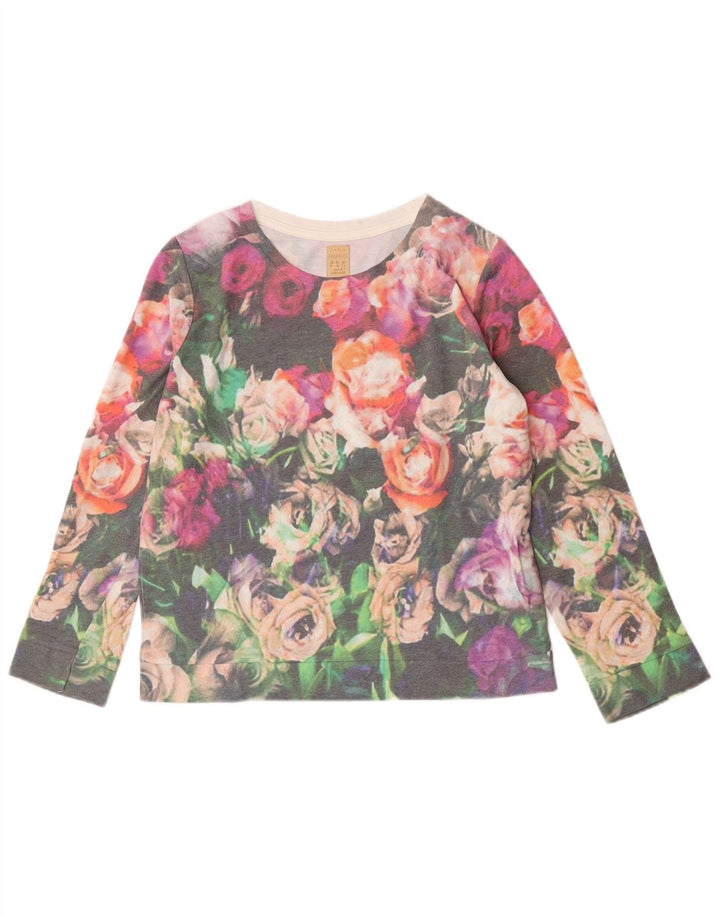 Zara Womens Trafaluc Sweatshirt Jumper UK 14 Medium Multicoloured Floral