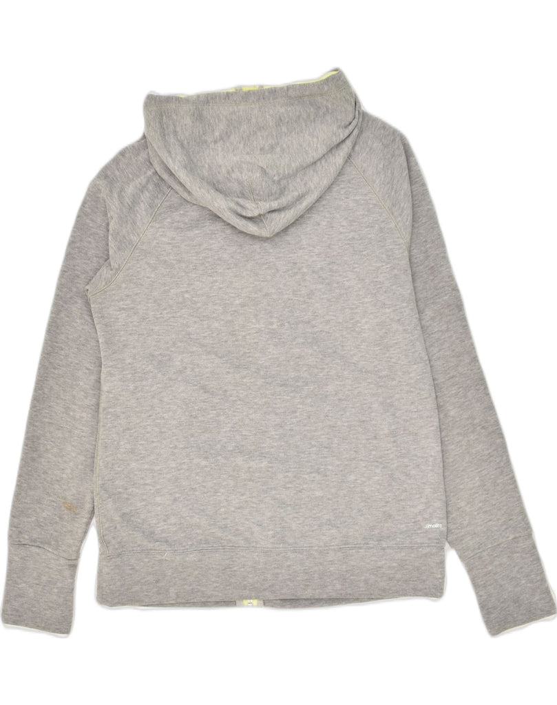 ADIDAS Womens Zip Hoodie Sweater UK 12-14  Medium Grey Polyester | Vintage Adidas | Thrift | Second-Hand Adidas | Used Clothing | Messina Hembry 