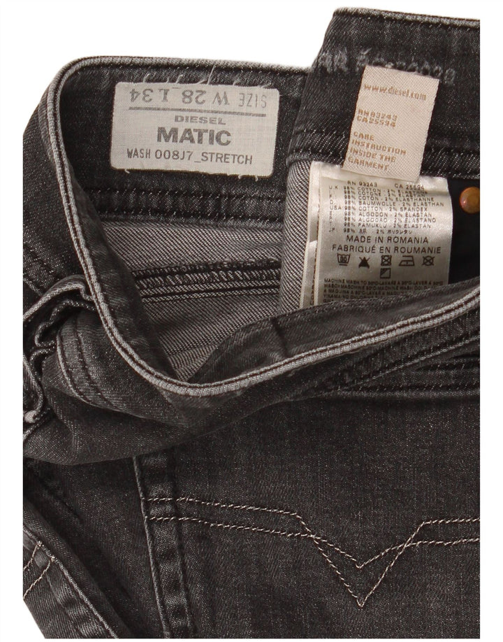 Diesel Womens Matic Slim Jeans W28 L34 Black Cotton