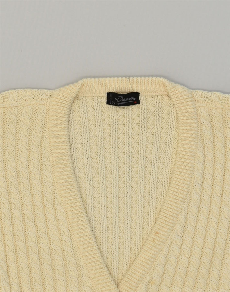 VINTAGE Womens Cardigan Sweater IT 50 XL Beige Wool | Vintage Vintage | Thrift | Second-Hand Vintage | Used Clothing | Messina Hembry 