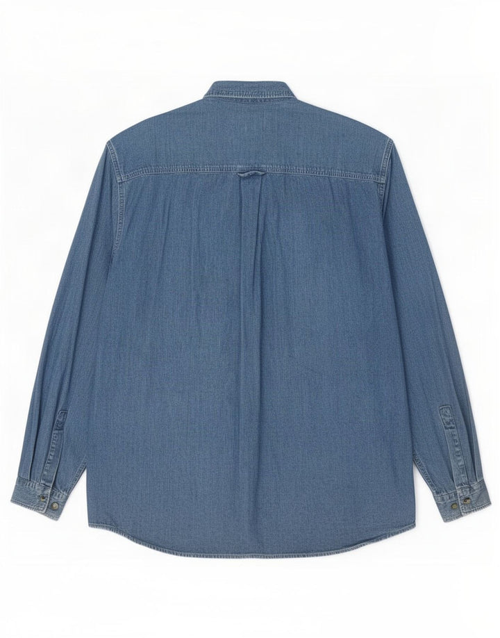 Marlboro Classics Mens Denim Shirt 2XL Blue Cotton