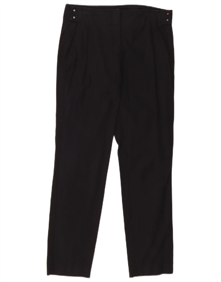MASSIMO DUTTI Womens Slim Chino Trousers EU 38 Small W28 L28 Black