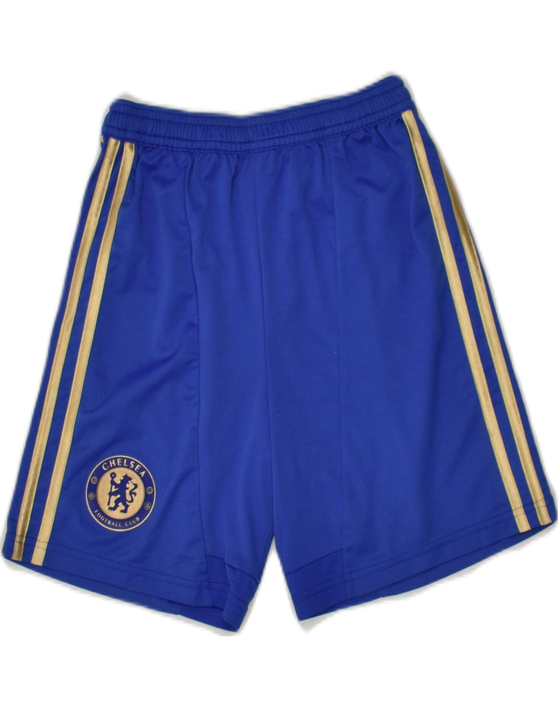 ADIDAS Boys Chelsea FC Sport Shorts 9-10 Years Blue Polyester | Vintage Adidas | Thrift | Second-Hand Adidas | Used Clothing | Messina Hembry 