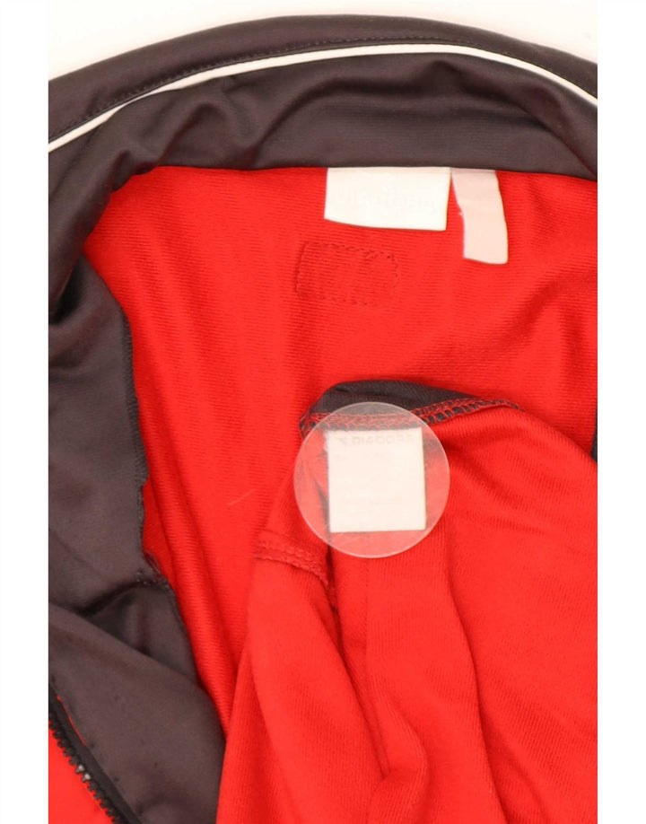 Diadora Mens Tracksuit Top Jacket Large Red Colourblock Polyester