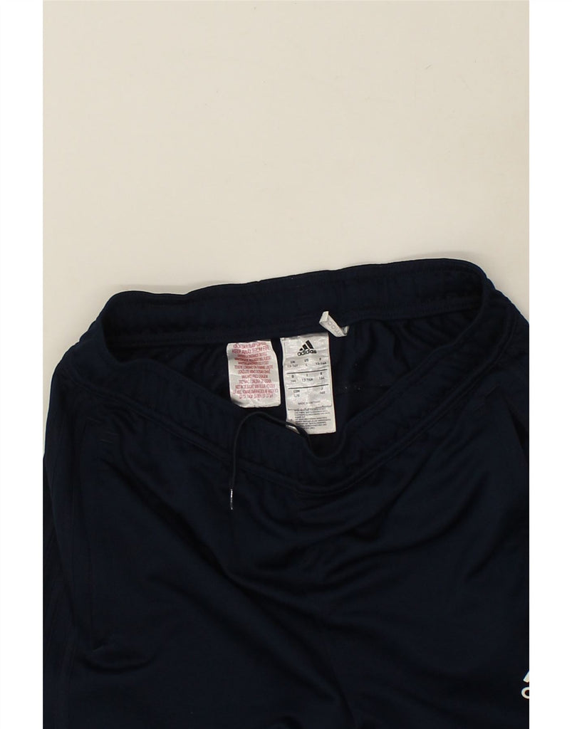 ADIDAS Boys Climacool Tracksuit Trousers 13-14 Years Navy Blue Polyester | Vintage Adidas | Thrift | Second-Hand Adidas | Used Clothing | Messina Hembry 