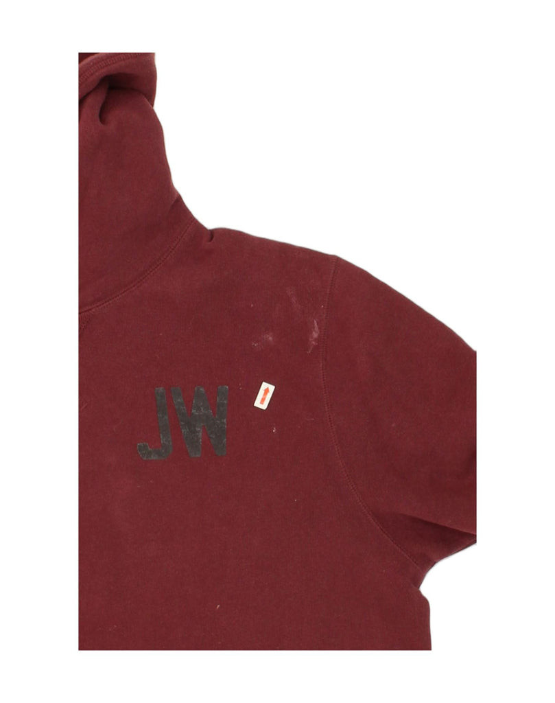 JACK WILLS Mens Graphic Hoodie Jumper Medium Maroon Cotton | Vintage Jack Wills | Thrift | Second-Hand Jack Wills | Used Clothing | Messina Hembry 