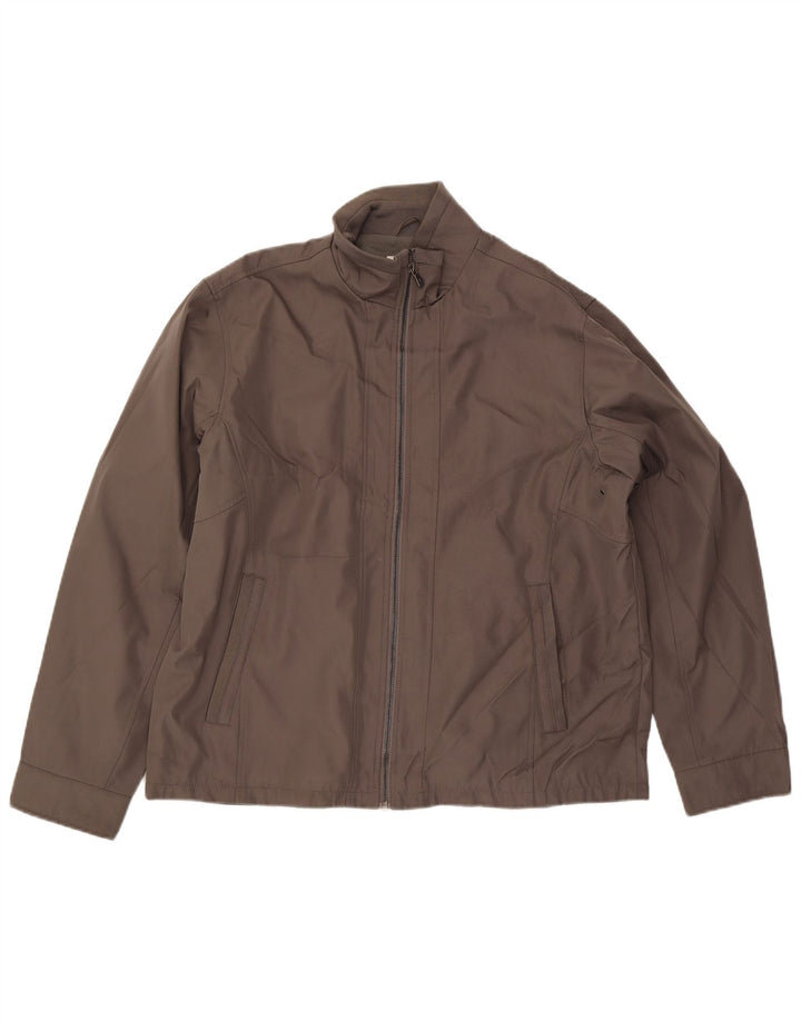 CALVIN KLEIN Mens Bomber Jacket UK 42 XL Grey Polyester
