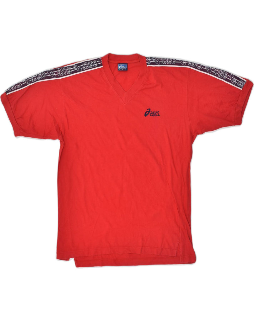 ASICS Mens T-Shirt Top Large Red Cotton | Vintage Asics | Thrift | Second-Hand Asics | Used Clothing | Messina Hembry 