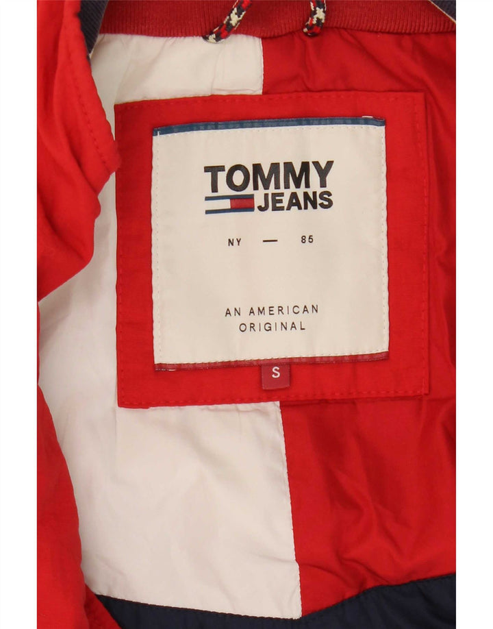 Tommy Hilfiger Mens Bomber Jacket UK 36 Small Red Polyamide