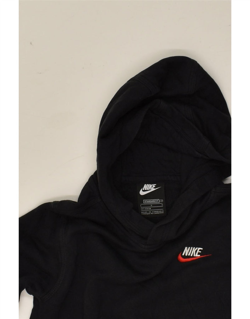 NIKE Boys Standard Fit Graphic Hoodie Jumper 12-13 Years Large  Black | Vintage Nike | Thrift | Second-Hand Nike | Used Clothing | Messina Hembry 