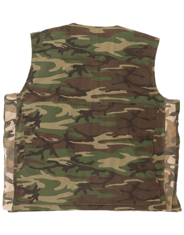 ESSE EMME Mens Utility Gilet UK 44 2XL Khaki Camouflage