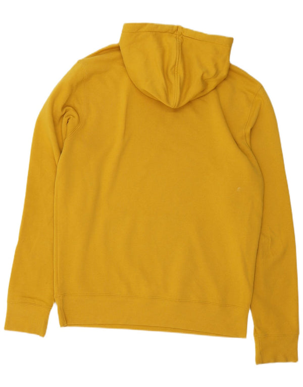 New Balance Mens Graphic Hoodie Jumper Medium Yellow Cotton