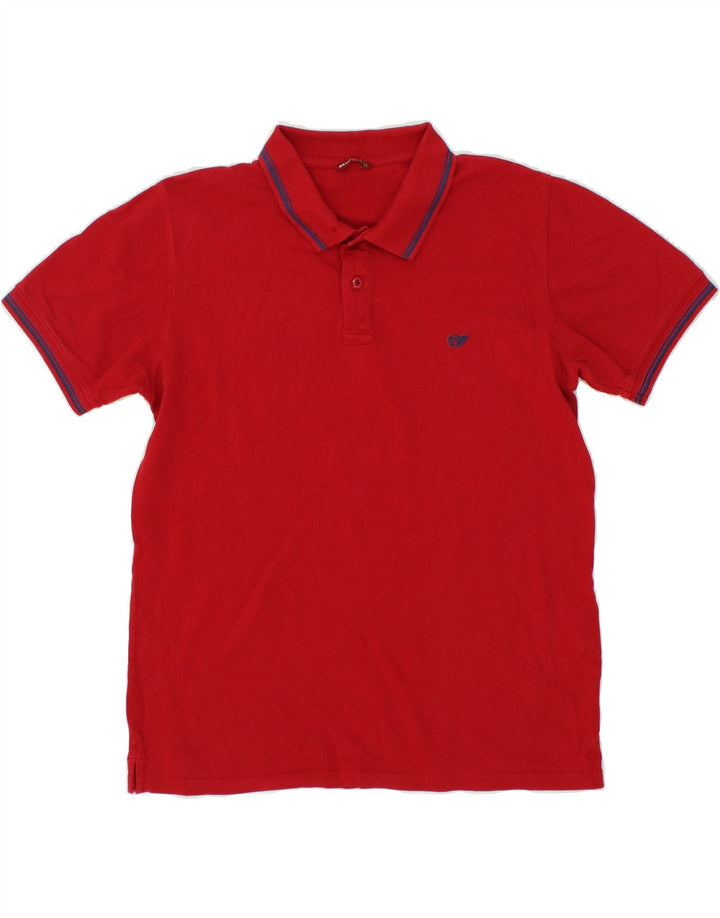CARRERA Mens Polo Shirt Large Red Cotton Vintage Carrera and Second-Hand Carrera from Messina Hembry 