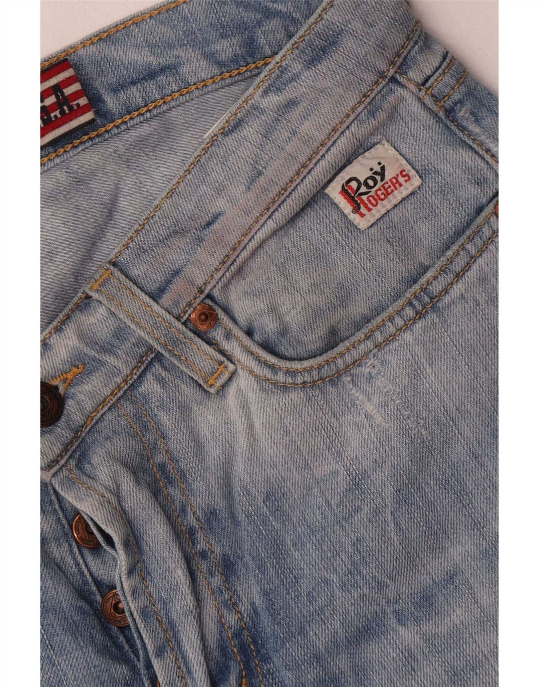 Roy Rogers Mens Straight Jeans W30 L31 Blue Cotton