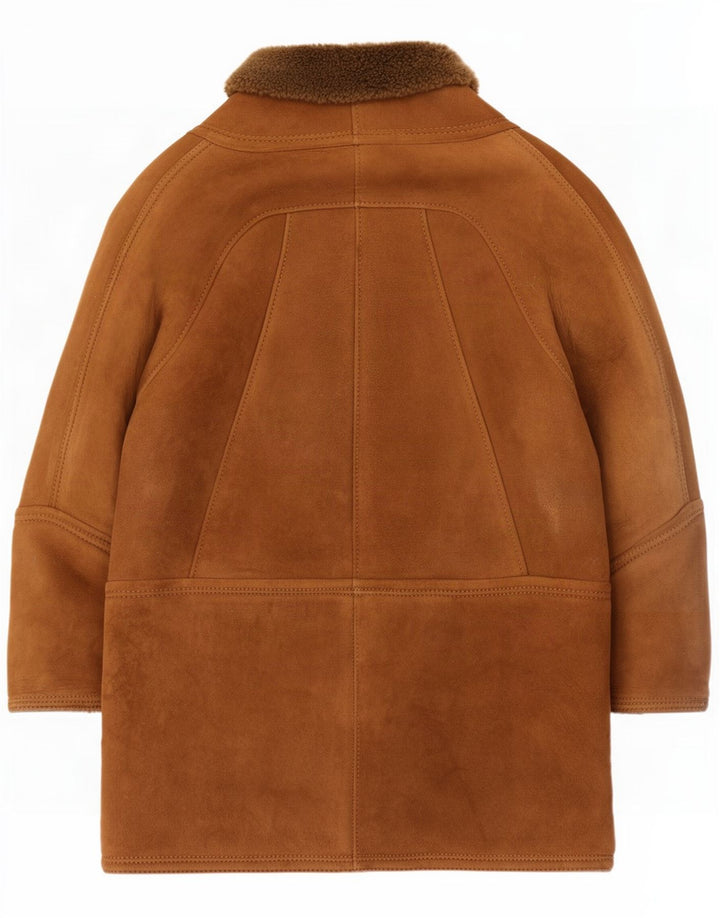 Master Womens Shearling Coat UK 18 XL Brown