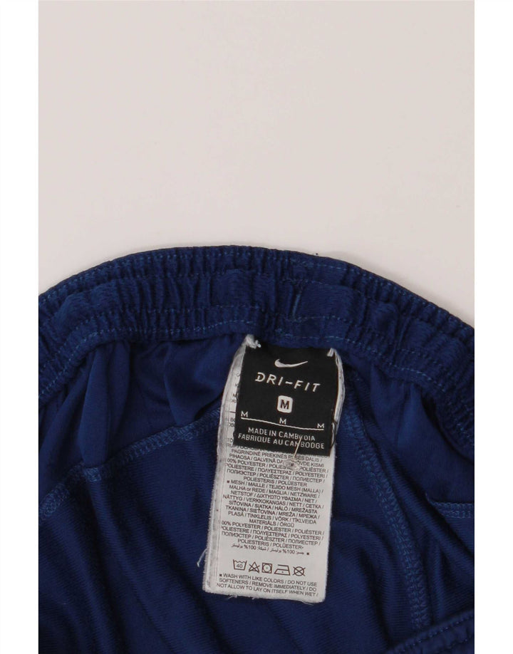 Nike Mens Dri Fit Tracksuit Trousers Medium Navy Blue Colourblock Polyester