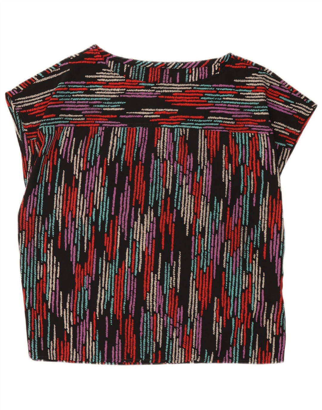 Vintage Womens Blouse Top UK 16 Large Multicoloured Striped