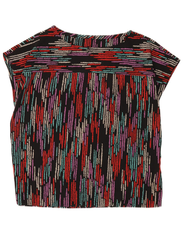 Vintage Womens Blouse Top UK 16 Large Multicoloured Striped