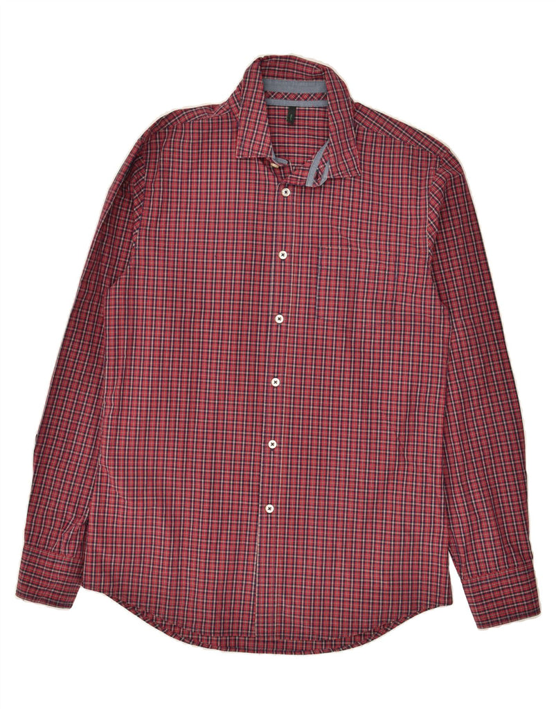 BENETTON Mens Shirt Small Red Check Vintage Benetton and Second-Hand Benetton from Messina Hembry 