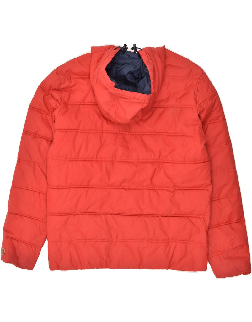 JACK & JONES Mens Hooded Padded Jacket UK 42 XL Red Nylon | Vintage Jack & Jones | Thrift | Second-Hand Jack & Jones | Used Clothing | Messina Hembry 