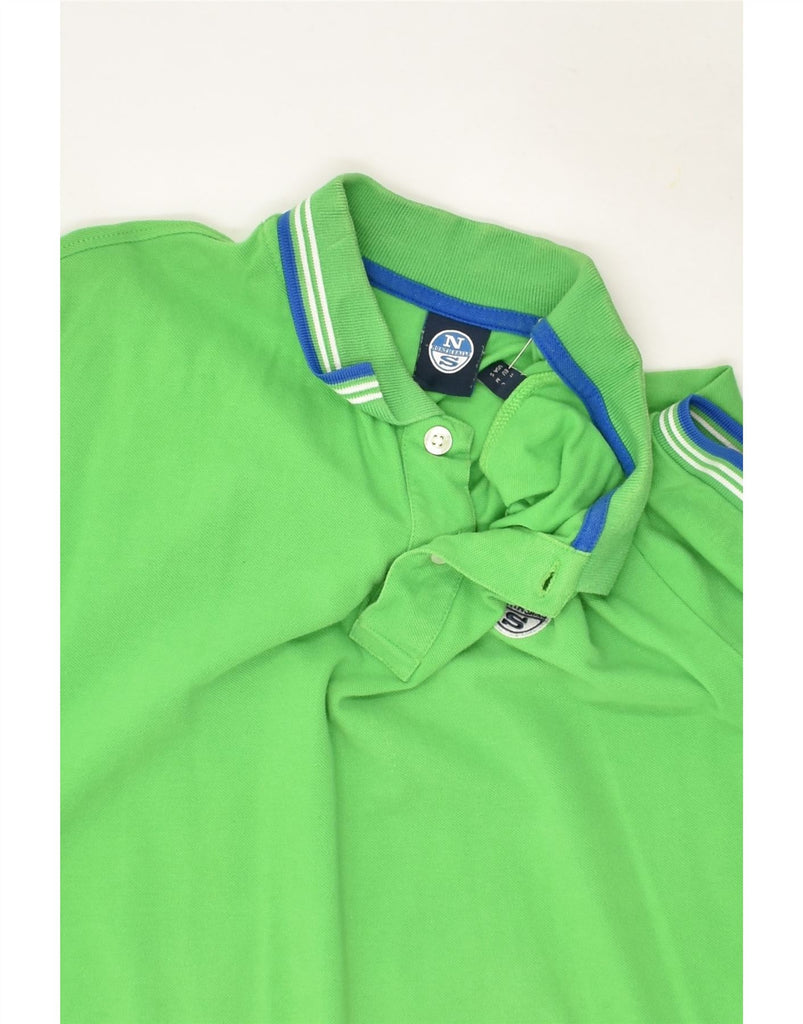 NORTH SAILS Mens Polo Shirt Medium Green Cotton | Vintage North Sails | Thrift | Second-Hand North Sails | Used Clothing | Messina Hembry 