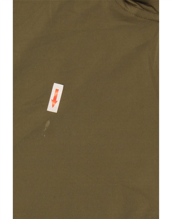 Adidas Mens Aeroready Zip Neck Pullover Tracksuit Top Large Khaki Polyester