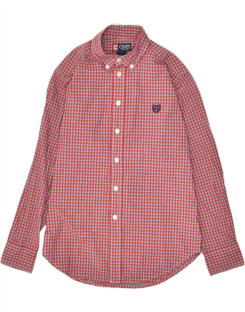 CHAPS Boys Shirt 10-11 Years Medium Red Check Cotton | Vintage Chaps | Thrift | Second-Hand Chaps | Used Clothing | Messina Hembry 