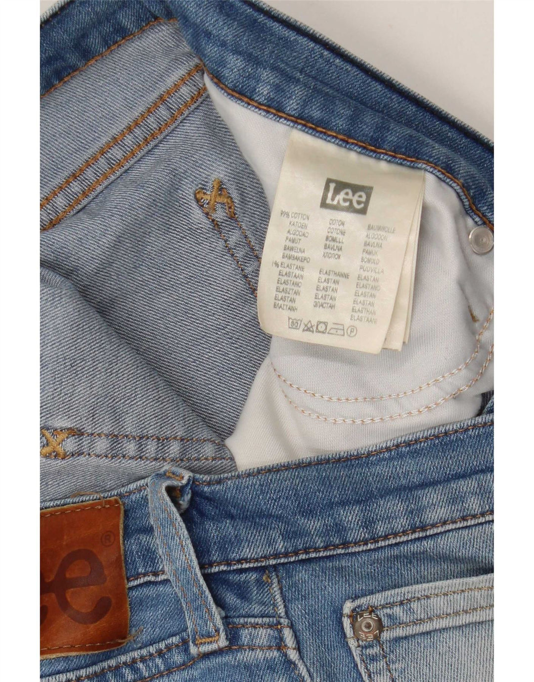 Lee Mens Luke Straight Jeans W31 L29 Blue Cotton