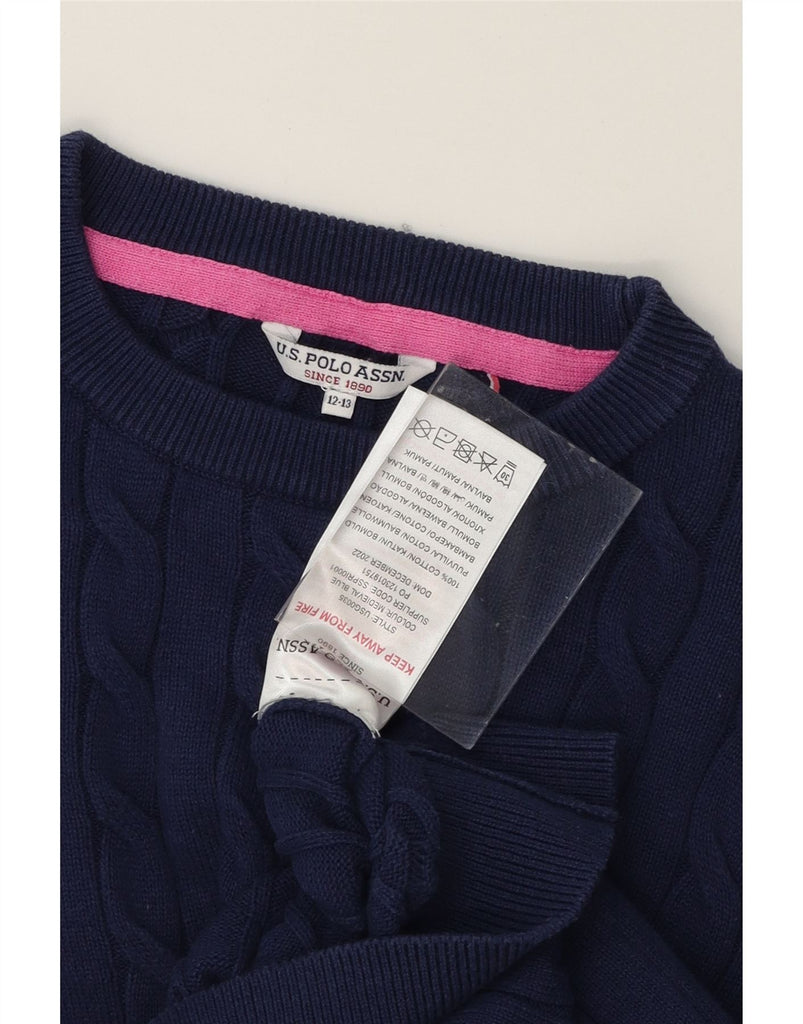 U.S. POLO ASSN. Boys Crew Neck Jumper Sweater 12-13 Years Navy Blue Vintage U.S. Polo Assn. and Second-Hand U.S. Polo Assn. from Messina Hembry 